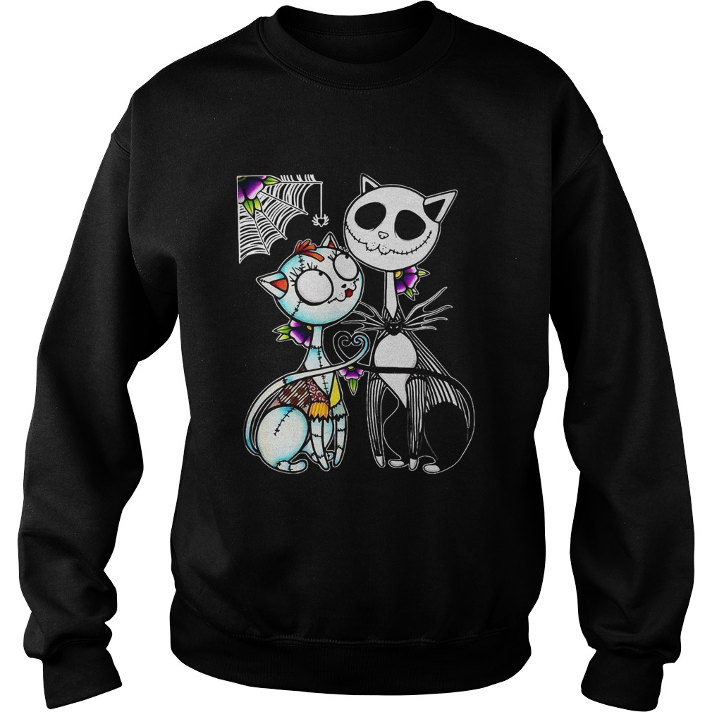 Jack Skellington and Sally cat Sweatshirt