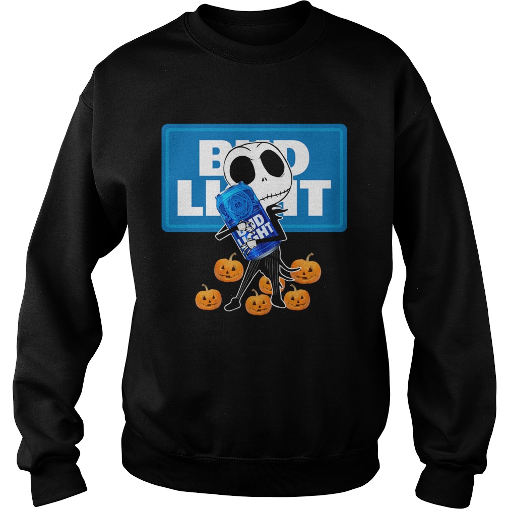 Jack Skellington hug Bud Light Halloween Sweatshirt