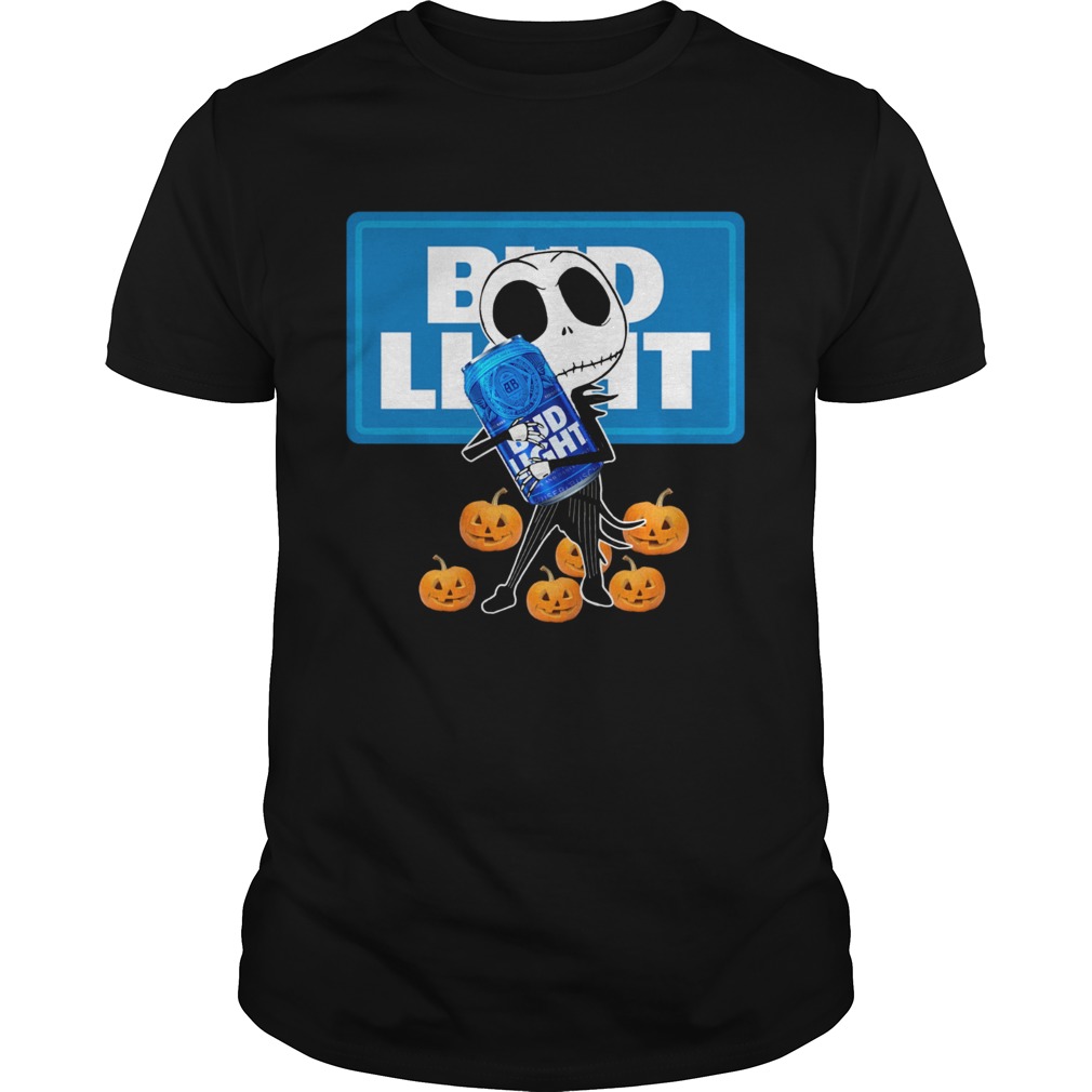 Jack Skellington hug Bud Light Halloween shirt