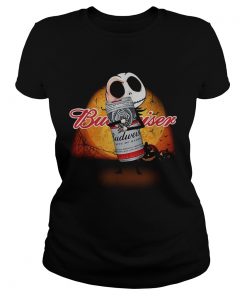 Jack Skellington hug Budweiser Halloween  Classic Ladies