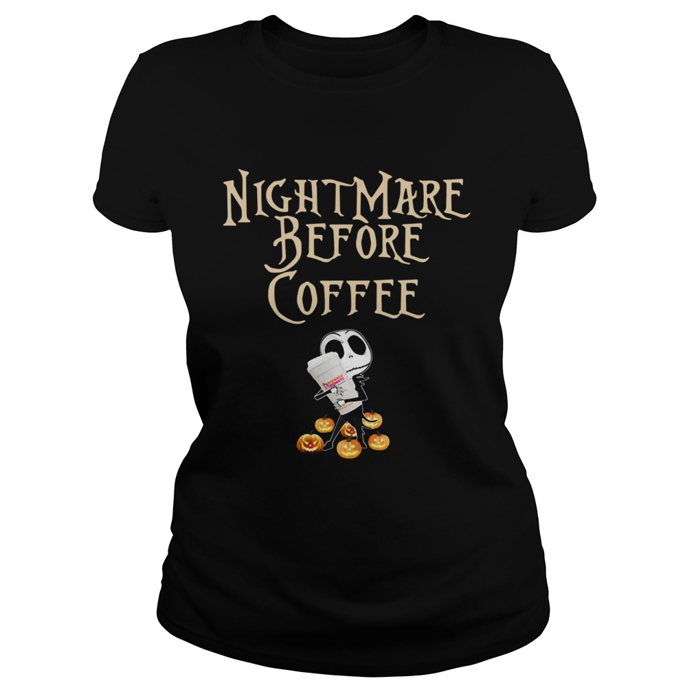 Jack Skellington hug Dunkin Donuts Nightmare before coffee Classic Ladies