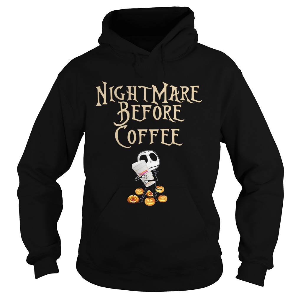 Jack Skellington hug Dunkin Donuts Nightmare before coffee Hoodie