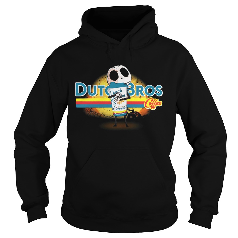 Jack Skellington hug Dutch Bros coffee Halloween Hoodie