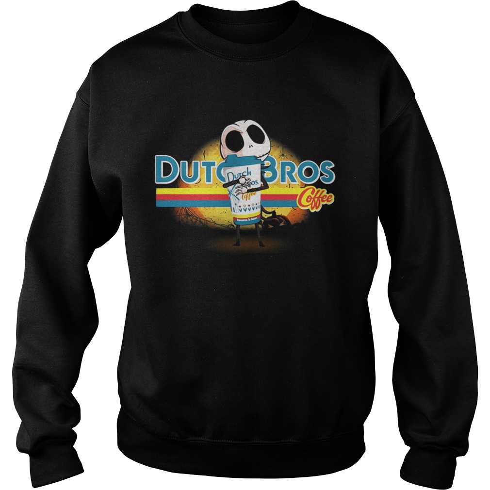 Jack Skellington hug Dutch Bros coffee Halloween Sweatshirt