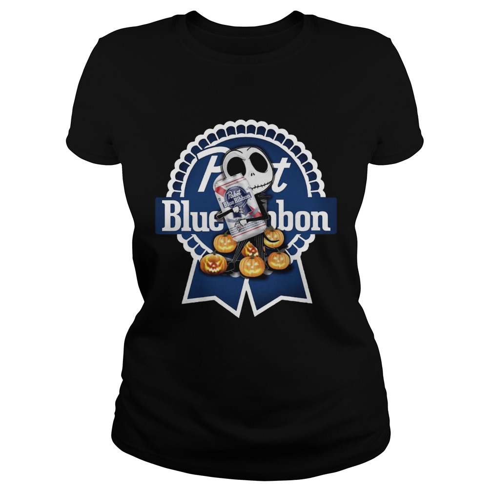 Jack Skellington hug Pabst Blue Ribbon pumpkin Classic Ladies