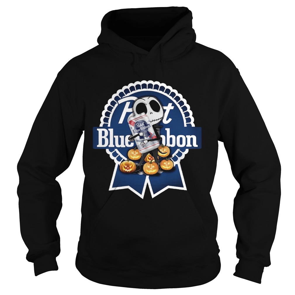 Jack Skellington hug Pabst Blue Ribbon pumpkin Hoodie