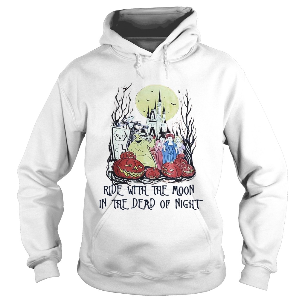 Jack Skellington ride with the moon in the dead of night Hoodie