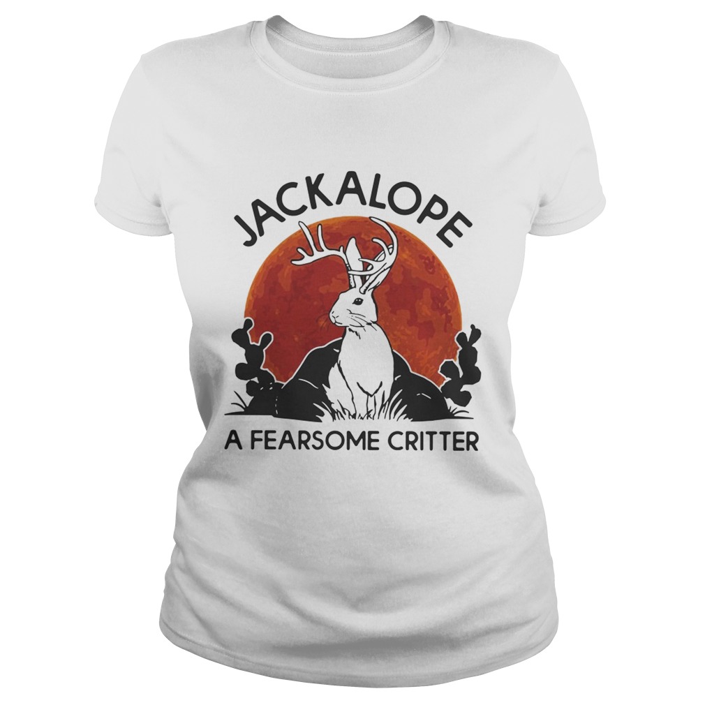 Jackalope a fearsome critter sunset Classic Ladies