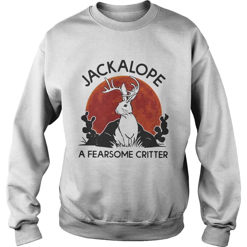 Jackalope a fearsome critter sunset Sweatshirt