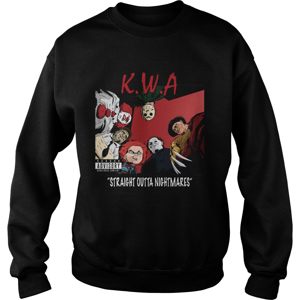 KWA straight outta nightmares NWA Parody Halloween Sweatshirt