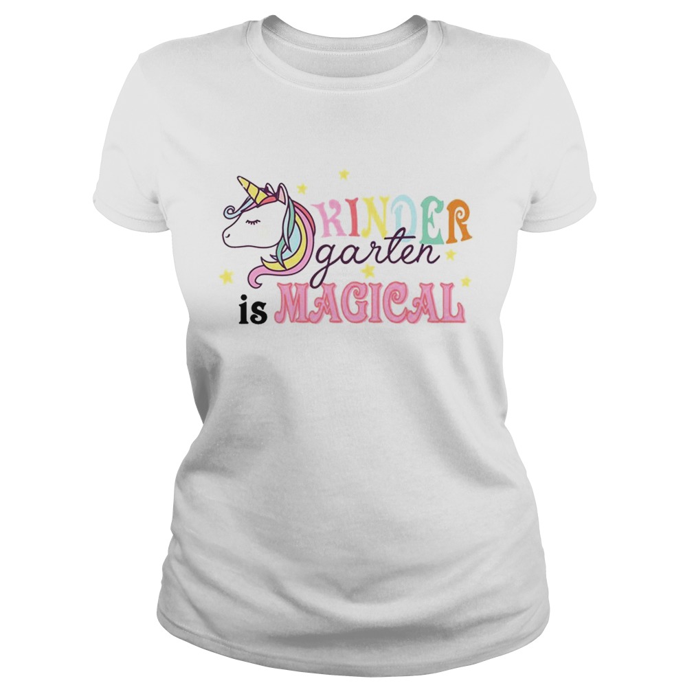 Kindergarten Unicorn Back To School Girls Kingergarten TShirt Classic Ladies