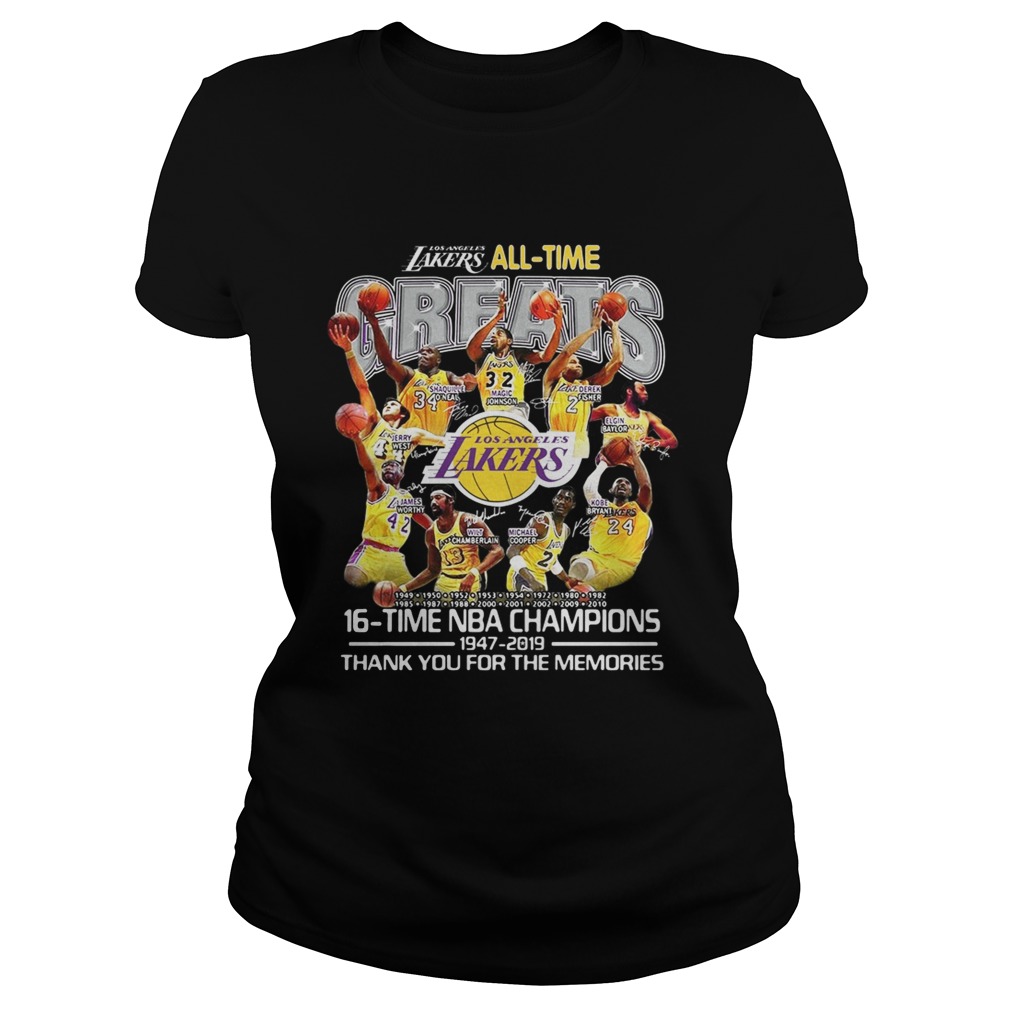 Los Angeles Lakers all time 16 time NBA champions Classic Ladies