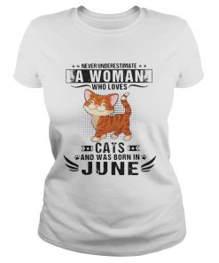 Never underestimate a woman who loves cats and was born in June  Classic Ladies