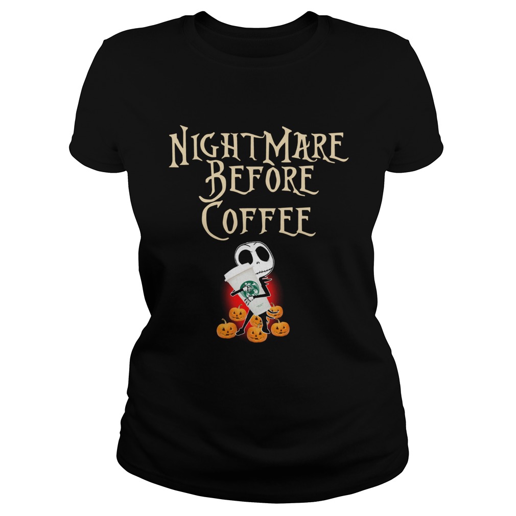 Nightmare Before Coffee Skellington hug Starbucks Classic Ladies