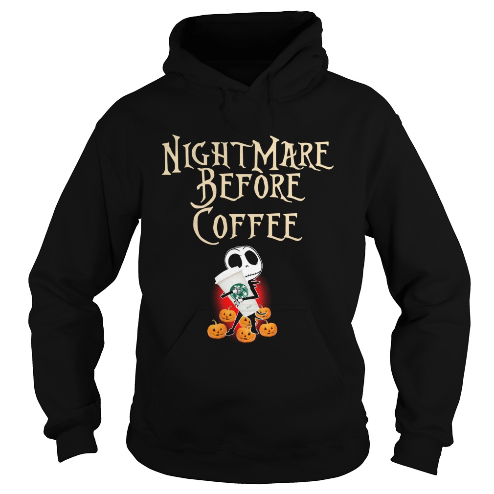 Nightmare Before Coffee Skellington hug Starbucks Hoodie