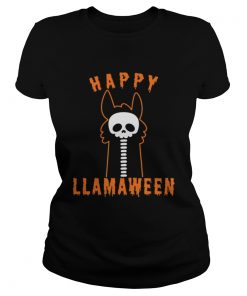 Official Halloween Llama Funny Happy Llamaween  Classic Ladies