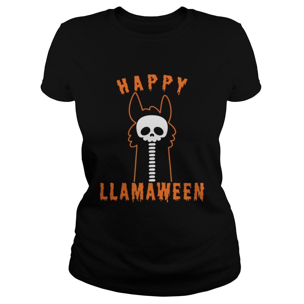 Official Halloween Llama Funny Happy Llamaween Classic Ladies