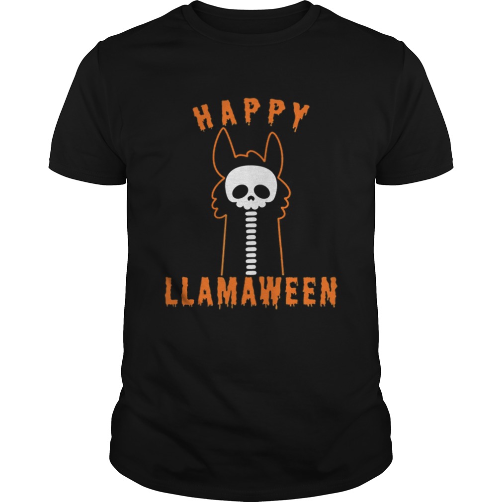 Official Halloween Llama Funny Happy Llamaween shirt