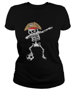 Official Halloween Soccer Pirate Dabbing Skeleton Soccer  Classic Ladies