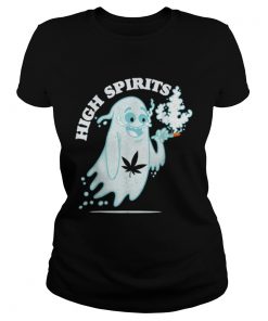 Original High Spirits Funny Halloween Stoner Pothead Cannabis Apparel  Classic Ladies