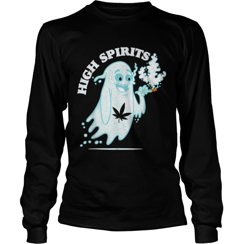 Original High Spirits Funny Halloween Stoner Pothead Cannabis Apparel LongSleeve