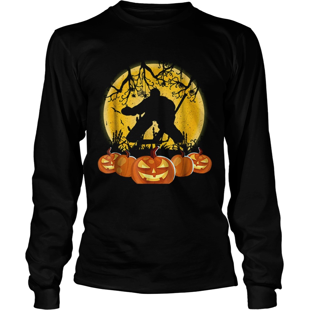 Original Hockey Goalie Pumpkin Halloween LongSleeve