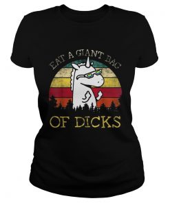 Original Unicorn Eat A Giant Bag Of Dicks Vintage  Classic Ladies