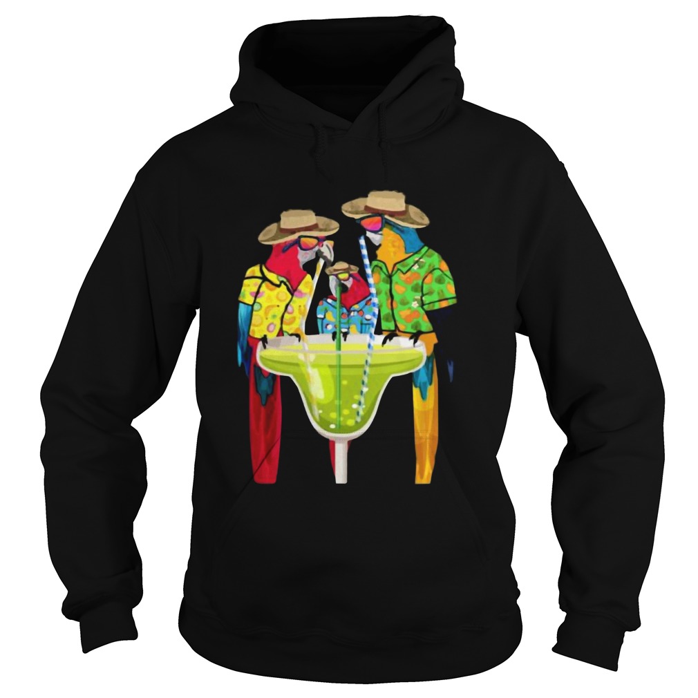 Parrots Drinking Margarita Hawaiian Vacation Birds Shirt Hoodie