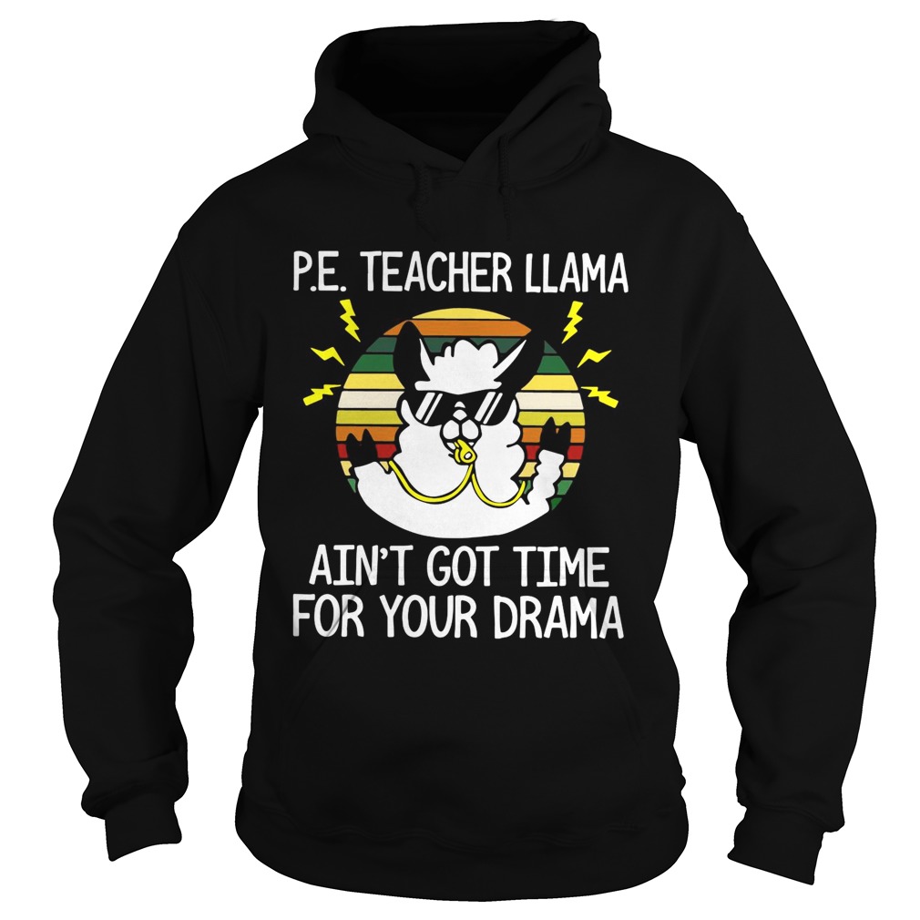 Pe teacher llama aint got time for your drama vintage Hoodie