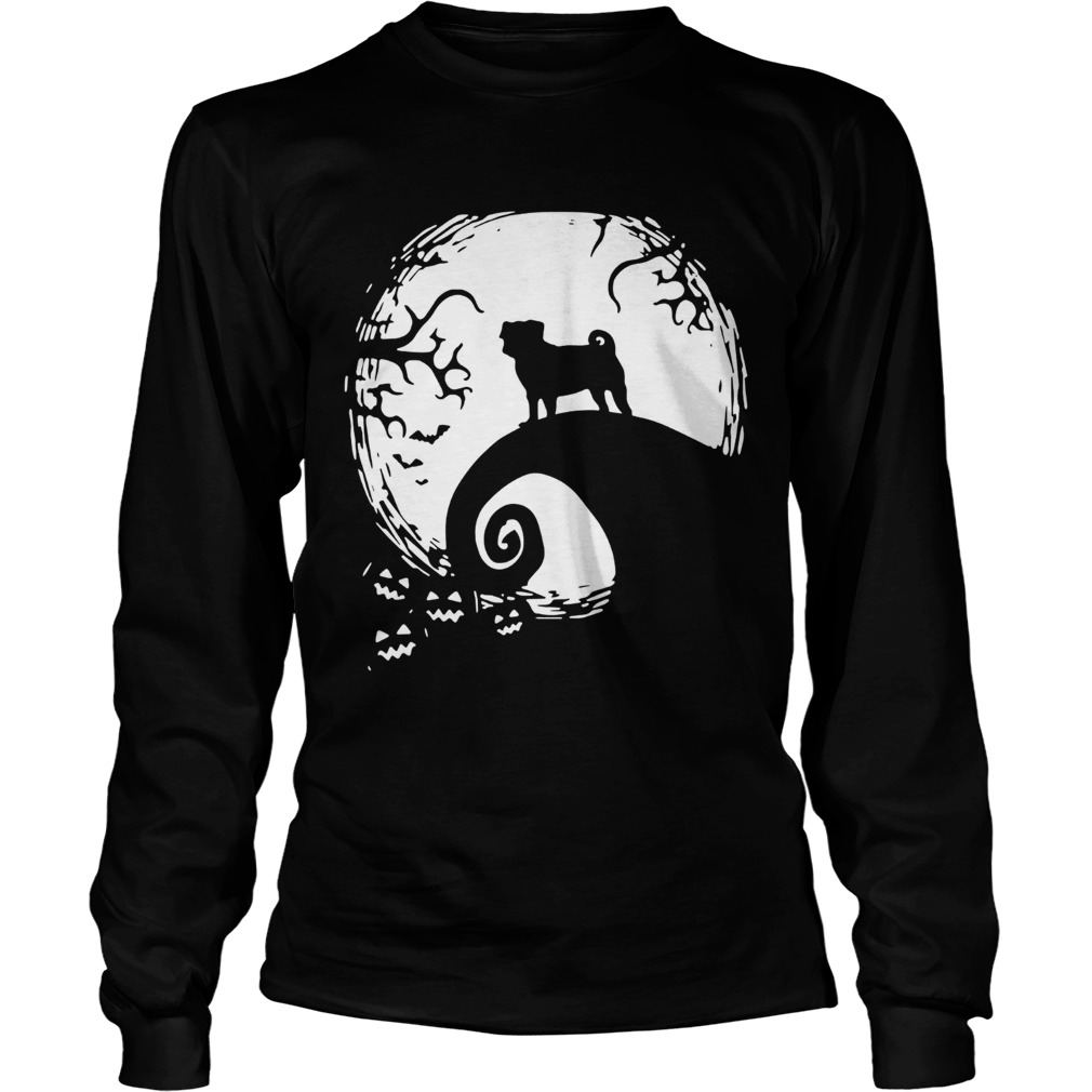 Pitbull in the midnight moon Halloween LongSleeve