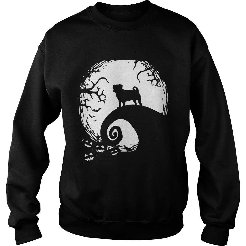 Pitbull in the midnight moon Halloween Sweatshirt