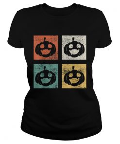 Premium Halloween Retro Vintage Pumpkin Funny  Classic Ladies