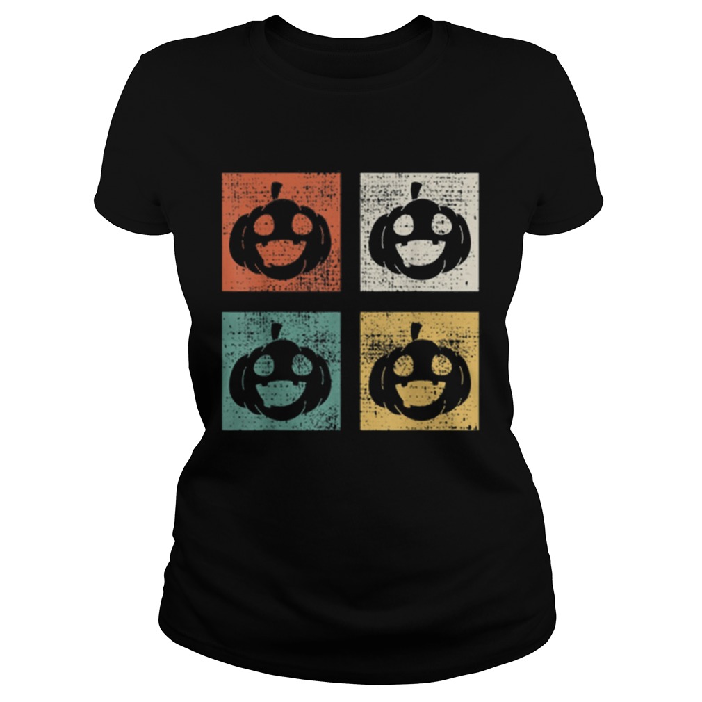 Premium Halloween Retro Vintage Pumpkin Funny Classic Ladies