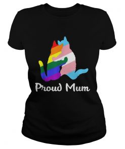 Pretty Proud Mum LGBT Gay Pride Month Rainbow Flag Classic Ladies