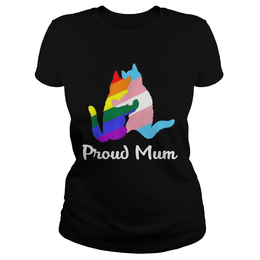 Pretty Proud Mum LGBT Gay Pride Month Rainbow Flag Classic Ladies