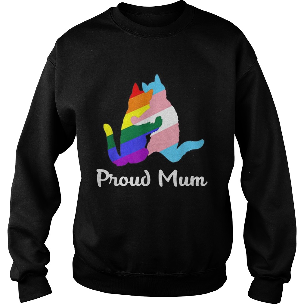 Pretty Proud Mum LGBT Gay Pride Month Rainbow Flag Sweatshirt