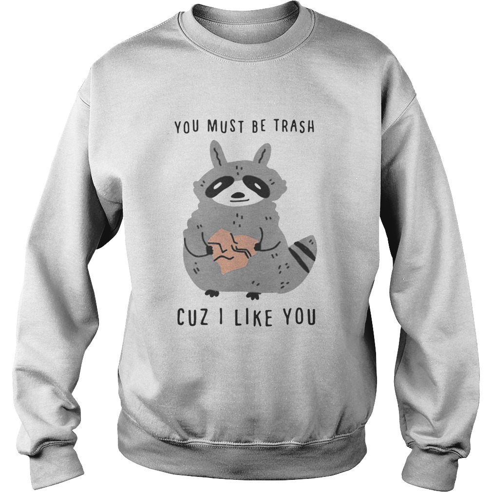 Raccoon you must be trash cuz I like you Sweatshirt