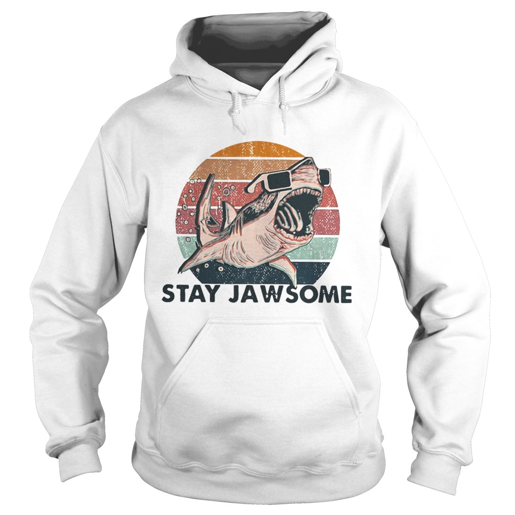 Shark stay jawsome vintage Hoodie