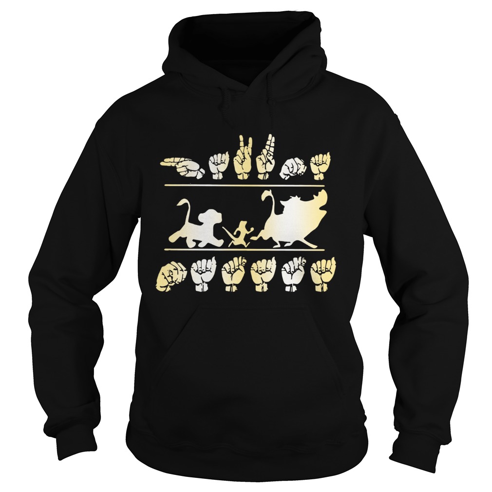 Sign Language Hakuna Matata The Lion King Hoodie