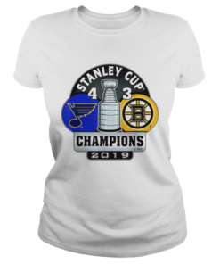 Stanley cup champions St louis blues 4 3 boston bruins  Classic Ladies