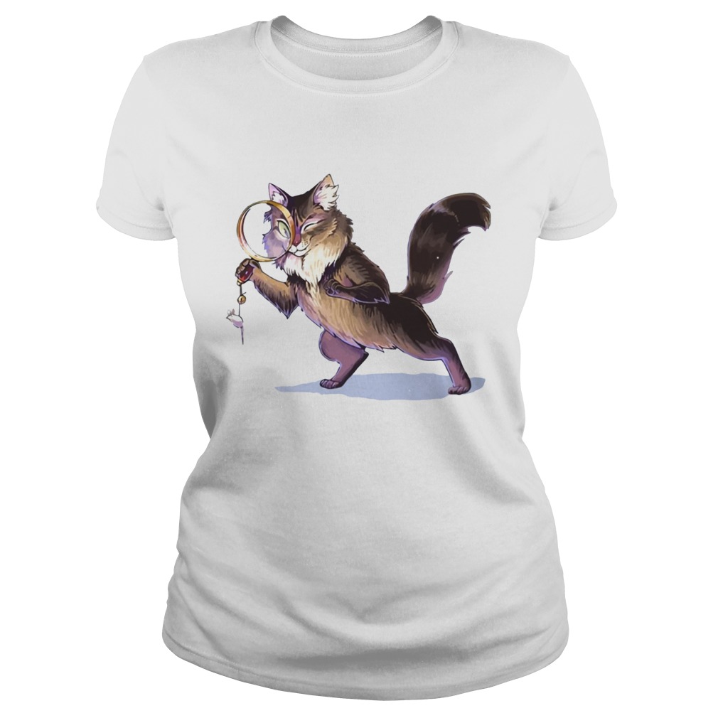 Starring Scraps McGee Cat Detective Tee Shirt Classic Ladies