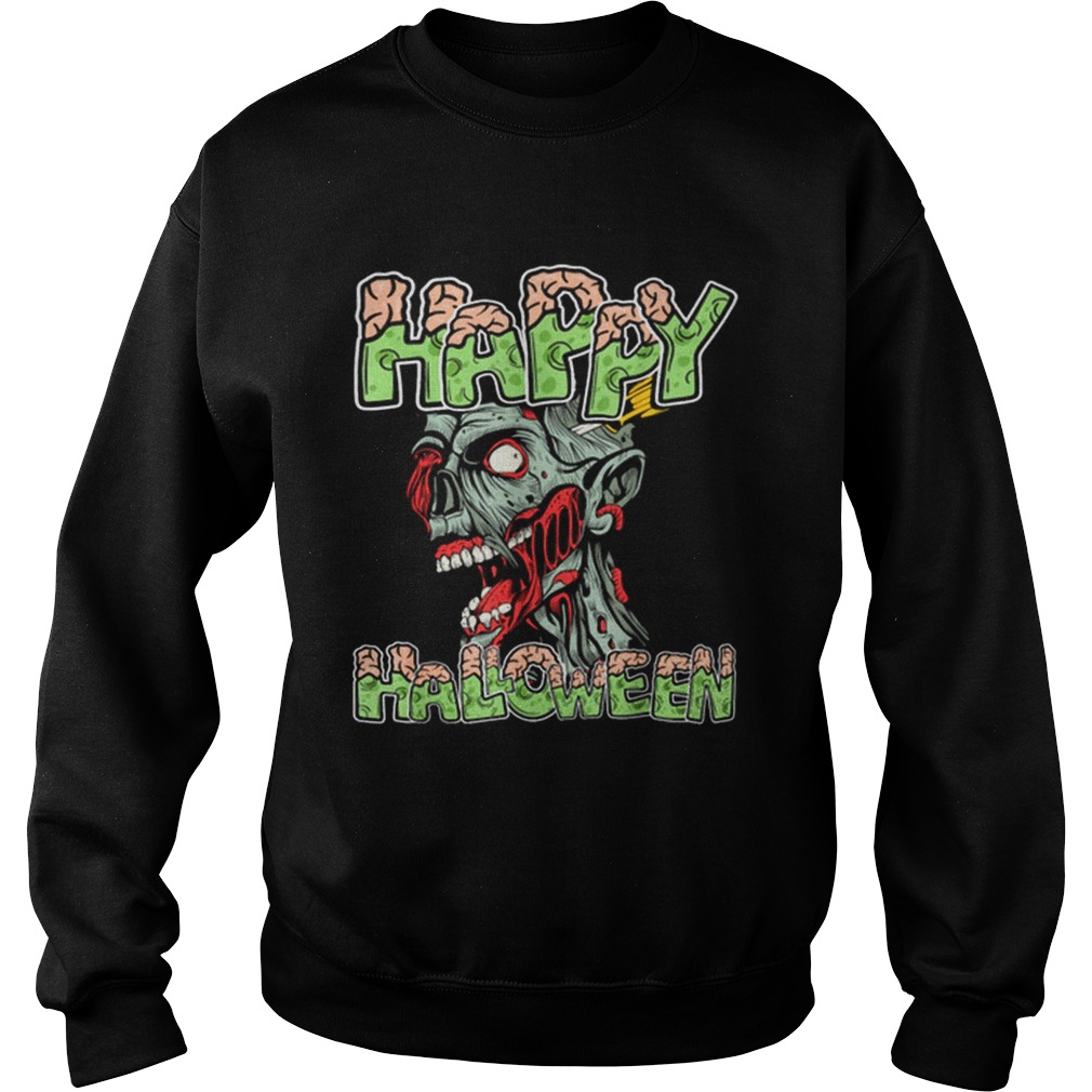 Top Happy Halloween Zombie Cartoon Funny Sweatshirt