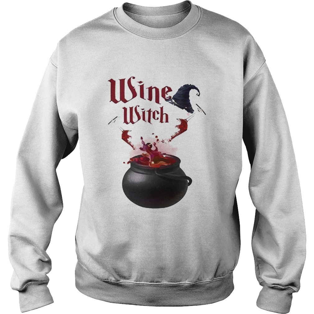 Wine Witch Halloween Sweatshirt