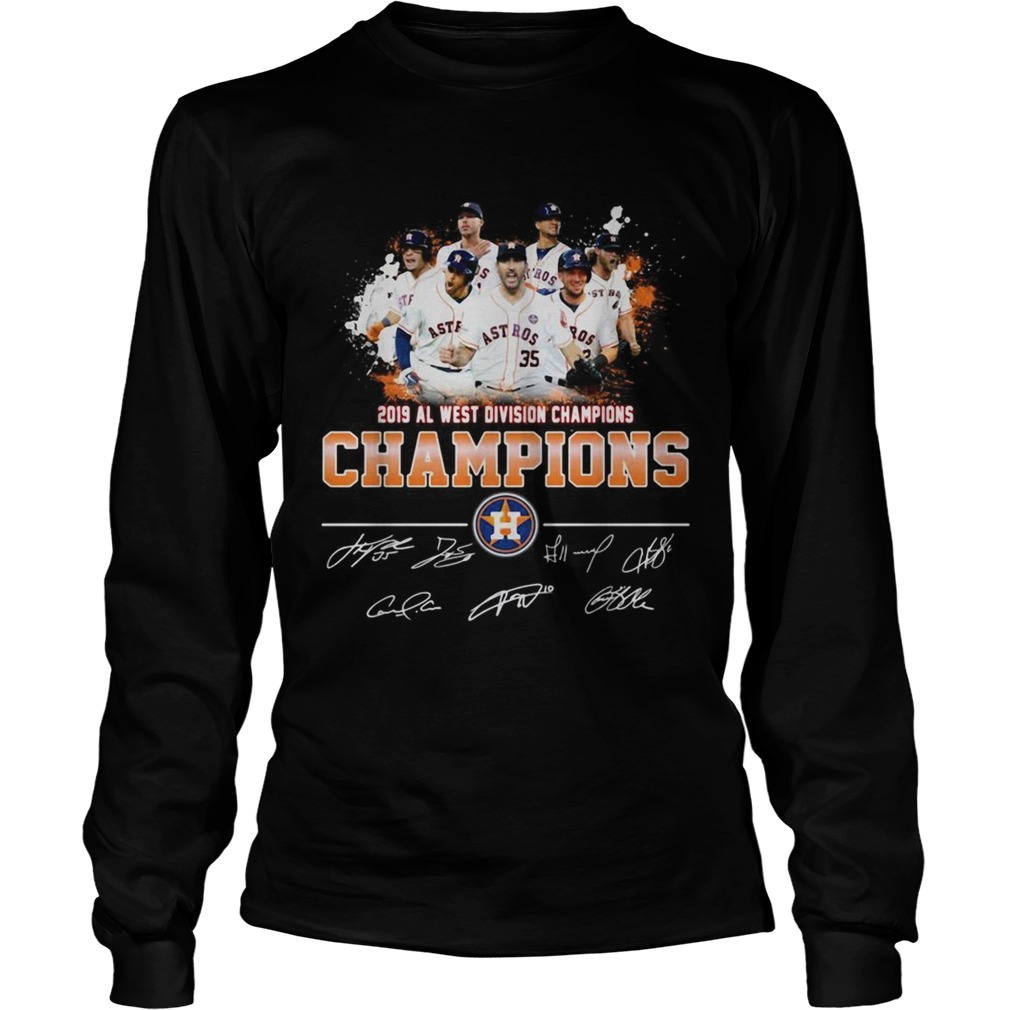 2019 Al west division Champions Houston Astros signature LongSleeve