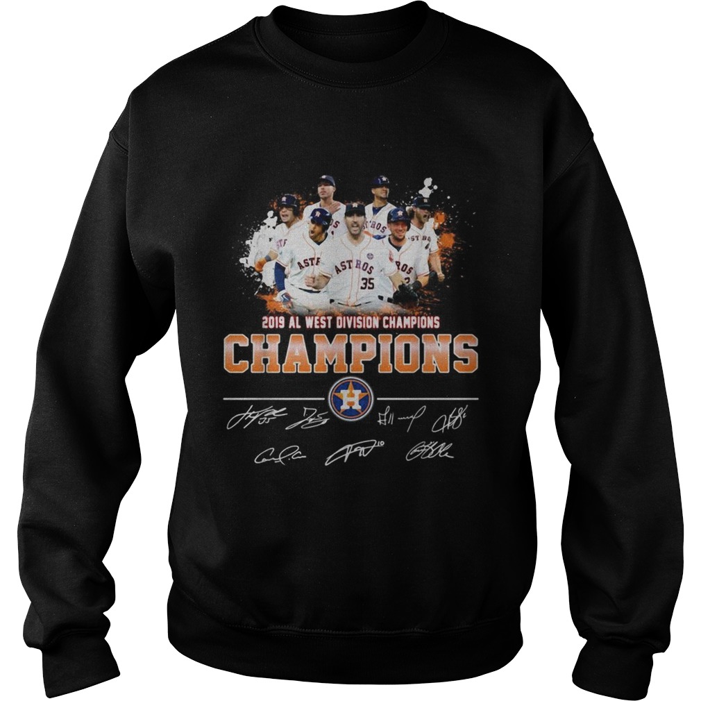 2019 Al west division Champions Houston Astros signature Sweatshirt