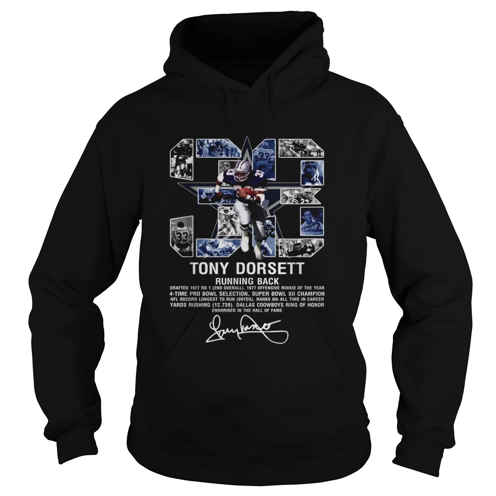 38 Tony Dorsett running back Dallas Cows signature Hoodie