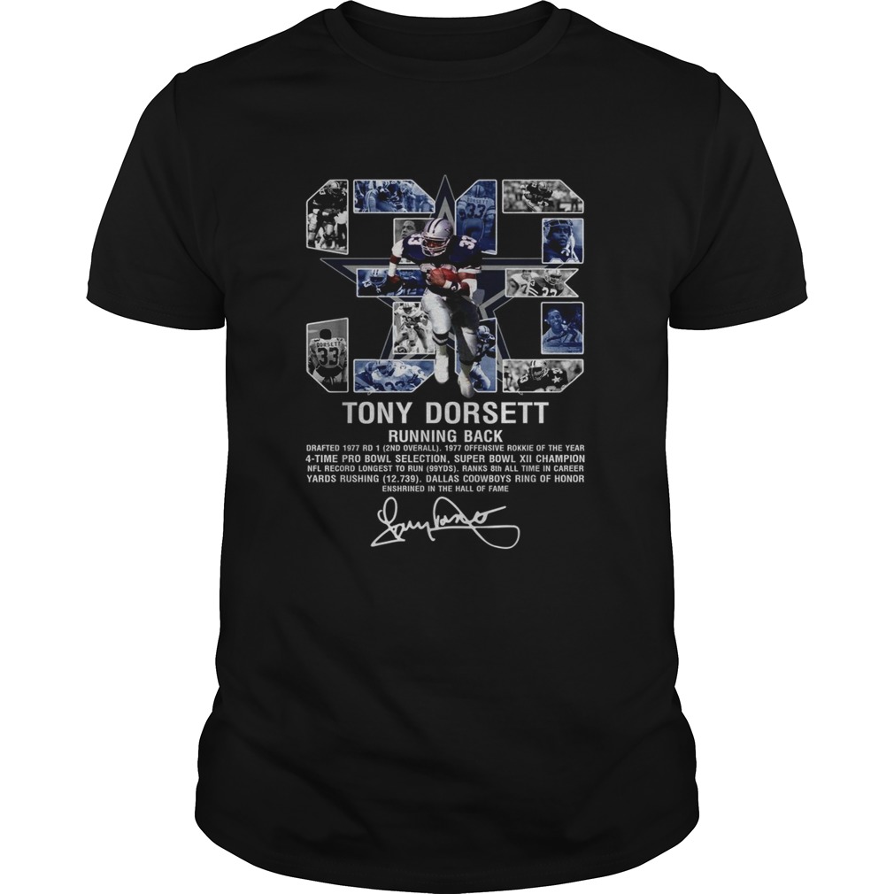 38 Tony Dorsett running back Dallas Cows signature shirt