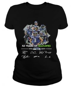 43 Years of Seattle Seahawks 19762019 signatures  Classic Ladies