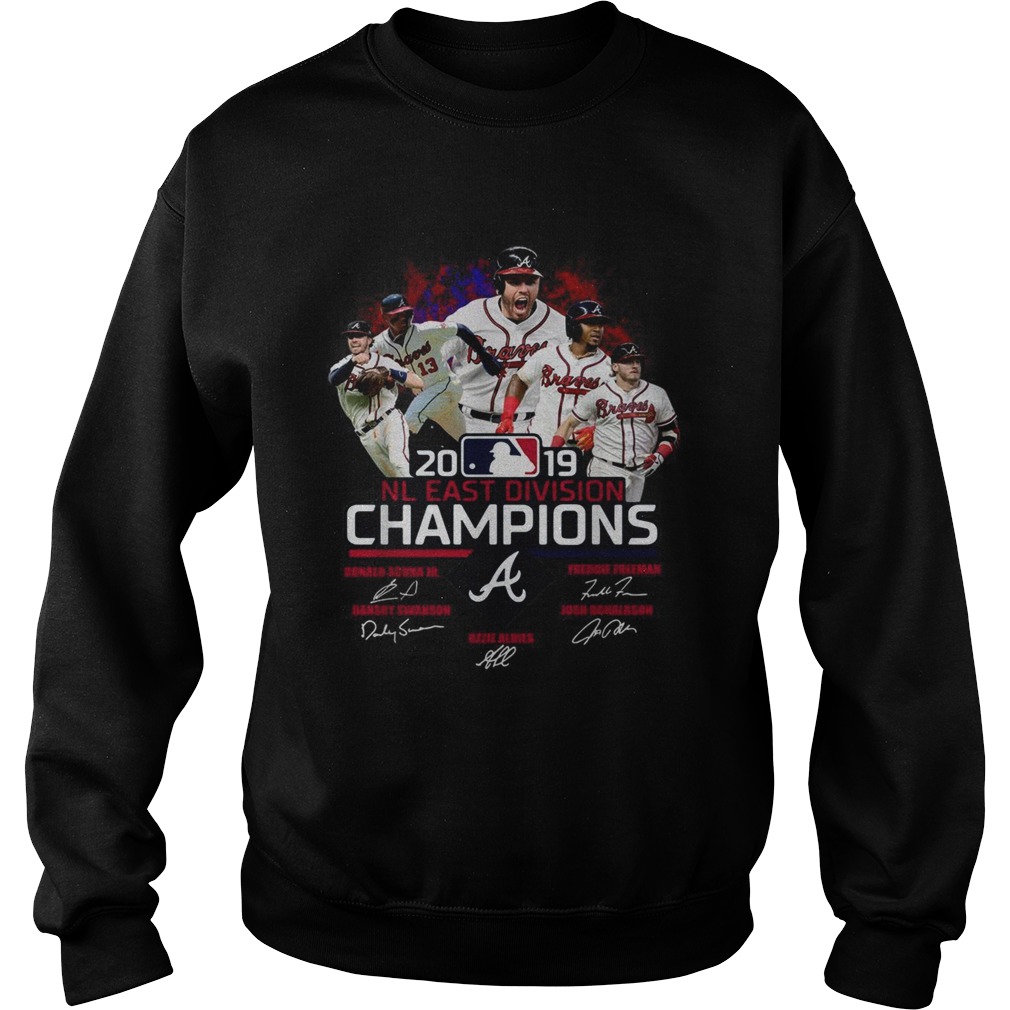 Atlanta Braves 2019 NL east division champions signature Sweatshirt