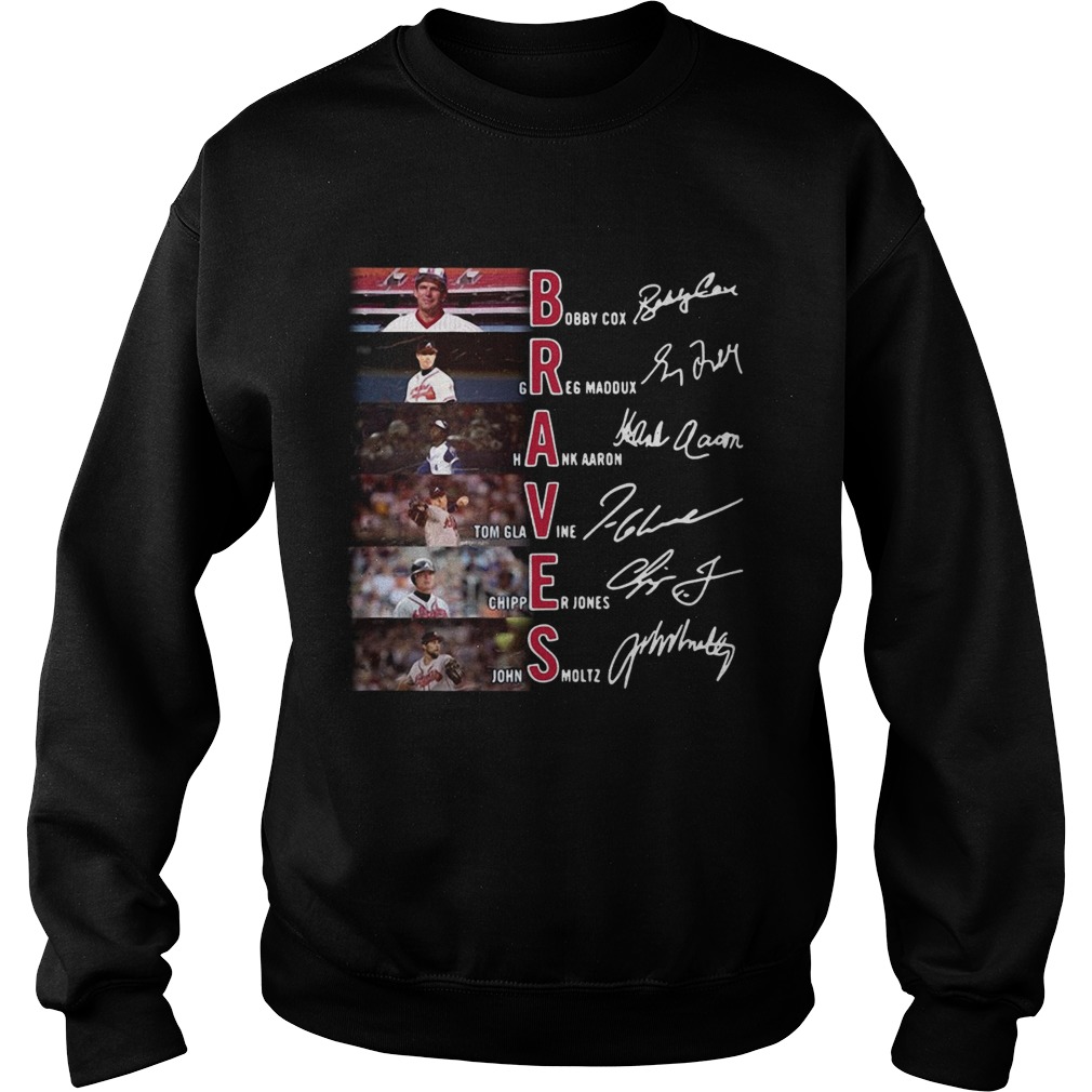 Atlanta Braves Bobby Cox Greg Maddux Hank Aaron signature Sweatshirt